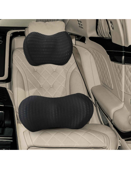 Cuscino con cuscino Regolabile 2 pcs Nero Reticolo 4D