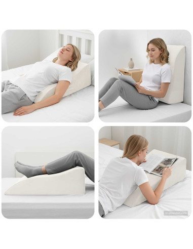 Cuscino per le Gambe Bianco 68 x 41 x 24 cm