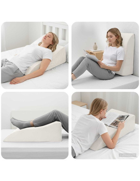 Cuscino per le Gambe Bianco 68 x 40 x 21,5 cm