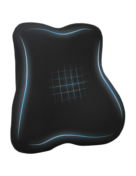 Cuscino con cuscino Regolabile Nero 40 x 40 x 11 cm a rete