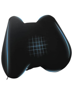 Cuscino con cuscino Regolabile Nero 42 x 32 x 14 cm Poliestere