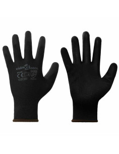 Guanti da Lavoro 12 pcs Nero 8 / m Poliestere