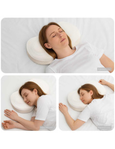 Cuscino con cuscino Bianco 55 x 36 x 10 cm Poliestere