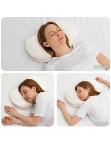 Cuscino con cuscino Bianco 55 x 36 x 10 cm Poliestere