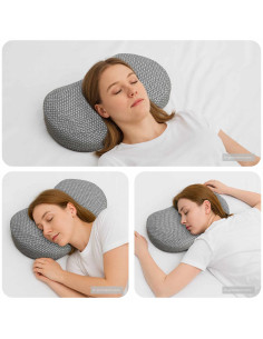 Cuscino con cuscino Grigio 55 x 36 x 10 cm Poliestere