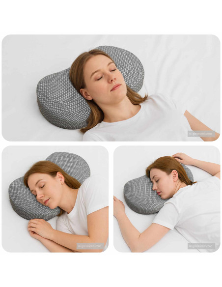 Cuscino con cuscino Grigio 55 x 36 x 10 cm Poliestere