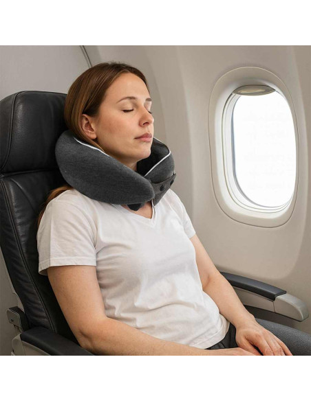 Cuscino con cuscino Grigio scuro 28 x 28 x 14 cm Cotone