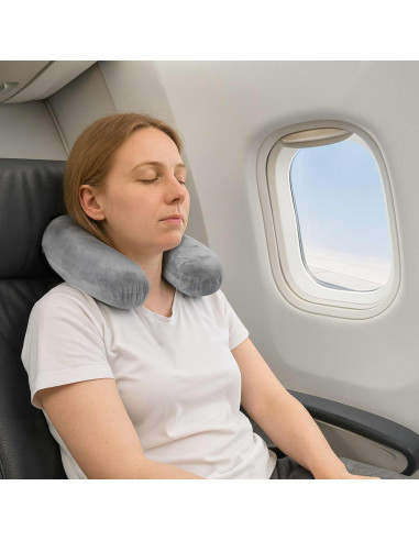 Cuscino con cuscino Grigio 27 x 27 x 8,5 cm Velluto