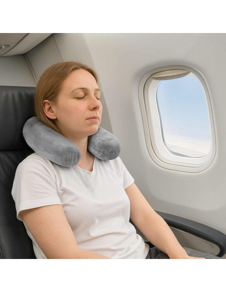 Cuscino con cuscino Grigio 27 x 27 x 8,5 cm Velluto