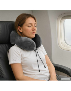 Cuscino con cuscino Regolabile Grigio 28 x 25 x 14 cm Velluto