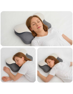 Cuscino con cuscino Bianco 59 x 38 x 14 cm Poliestere