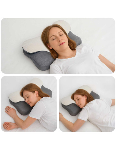 Cuscino con cuscino Bianco 59 x 38 x 14 cm Poliestere