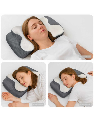 Cuscino con cuscino Bianco 60 x 37 x 13 cm Poliestere