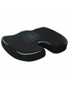 Cuscino con cuscino Nero 46 x 38 x 8 cm Rete