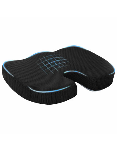 Cuscino con cuscino Nero 46 x 38 x 8 cm Rete