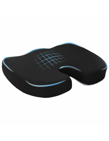 Cuscino con cuscino Nero 46 x 38 x 8 cm Rete