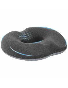 Cuscino con cuscino Grigio scuro 42 x 37 x 8 cm Cotone