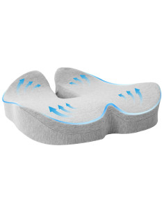 Cuscino con cuscino Grigio chiaro 50 x 43 x 10 cm Cotone