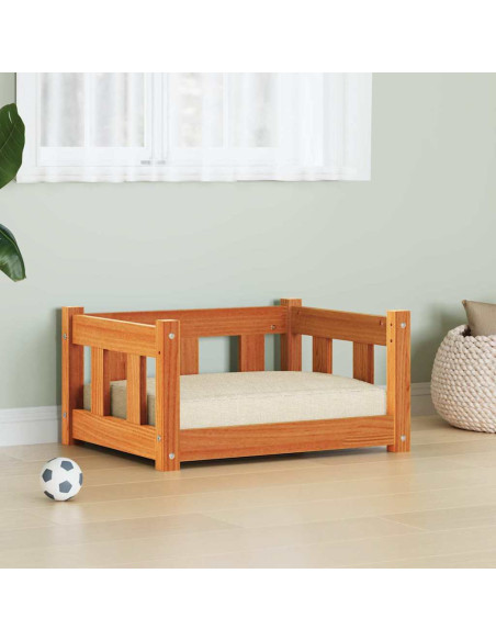Letto per Cani Marrone cerato 55 x 45 x 28 cm Pino massello