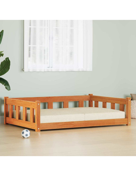 Letto per Cani Marrone cerato 100 x 70 x 28 cm Pino massello