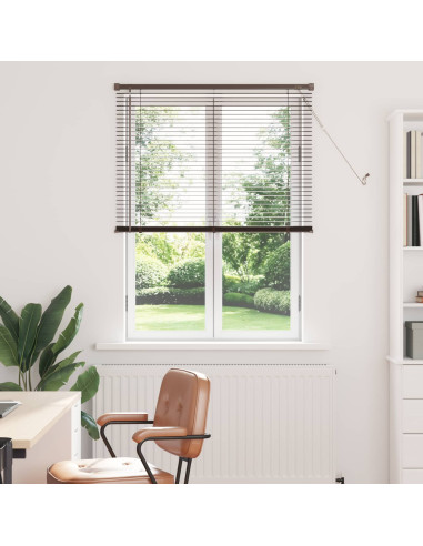 Tenda Veneziana Marrone Scuro con Motivo 150 x 90 cm PVC