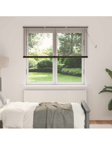 Tenda Veneziana Marrone Scuro con Pattern di Legno 160 x 150 cm