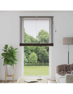 Tenda Veneziana Marrone Scuro con Motivo 213 x 110 cm PVC