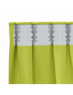Tende Blackout con Anelli 2 pcs Verde 175 x 140 cm Poliestere