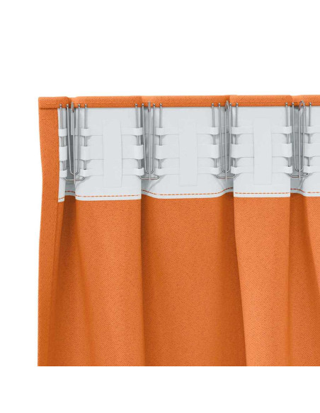 Tende Blackout con Anelli 2 pcs Arancione 175 x 140 cm