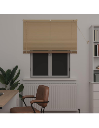 Tenda Veneziana Marrone Chiaro con Motivo 150 x 110 cm PVC