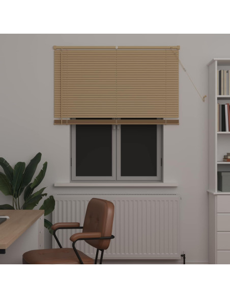 Tenda Veneziana Marrone Chiaro con Motivo 150 x 110 cm PVC