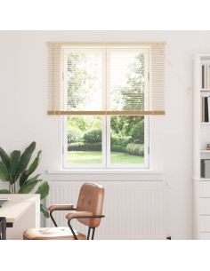 Tenda Veneziana Marrone Chiaro con Motivo 150 x 120 cm PVC