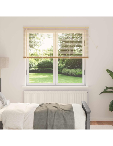 Tenda Veneziana Marrone Chiaro con Motivo 150 x 140 cm PVC