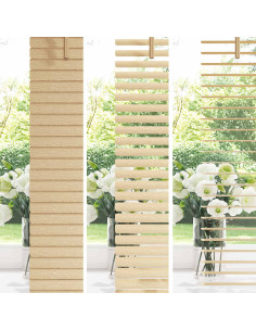 Tenda Veneziana Marrone Chiaro con Motivo 213 x 40 cm PVC