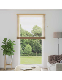 Tenda Veneziana Marrone Chiaro con Motivo 213 x 110 cm PVC