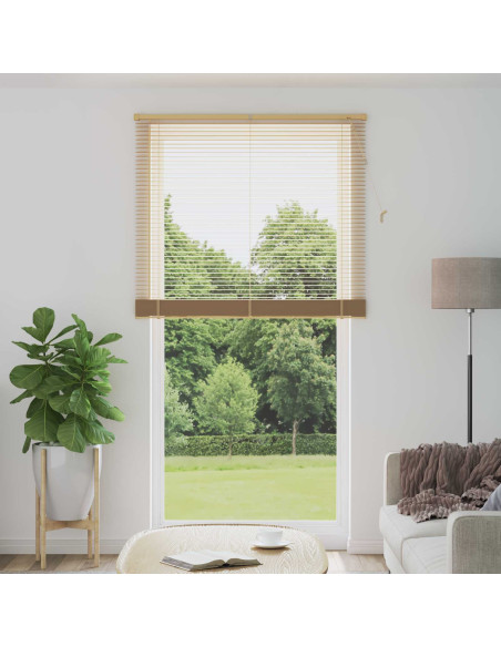 Tenda Veneziana Marrone Chiaro con Motivo 213 x 120 cm PVC