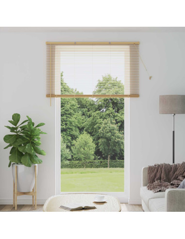 Tenda Veneziana Marrone Chiaro con Motivo 213 x 160 cm PVC