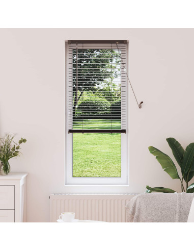 Tenda Veneziana Marrone Scuro con Motivo 150 x 60 cm PVC