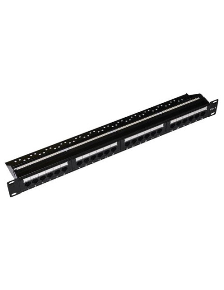 PATCH PANEL 19'' LINK NON SCHERMATO UTP 24 PORTE 8 POLI RJ45 PER RETI CATEGORIA 6 - 1 UNITA' NERO LKP624U