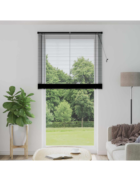 Tenda Veneziana Regolabile Nero 213 x 120 cm PVC