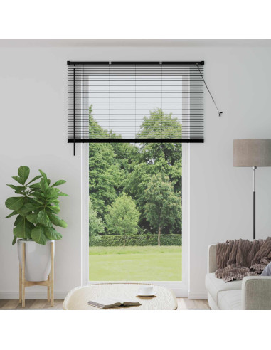 Tenda Veneziana Regolabile Nero 213 x 130 cm PVC