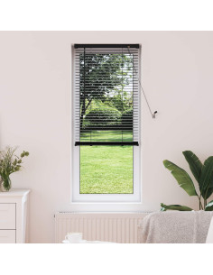 Tenda Veneziana Regolabile Nero 150 x 40 cm PVC