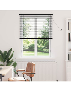 Tenda Veneziana Regolabile Nero 150 x 70 cm PVC