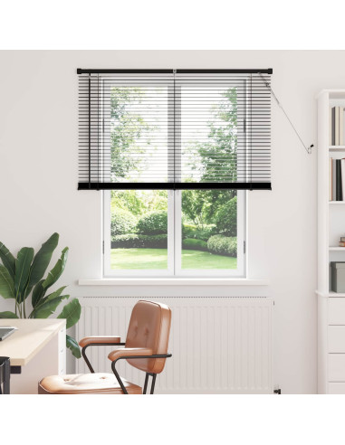 Tenda Veneziana Regolabile Nero 150 x 110 cm PVC