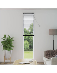 Tenda Veneziana Regolabile Nero 213 x 40 cm PVC