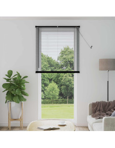 Tenda Veneziana Regolabile Nero 213 x 90 cm PVC