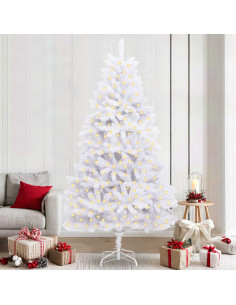 Albero di Natale artificiale Bianco 240 cm PVC e Metallo