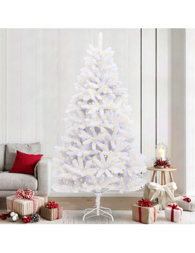 Albero di Natale artificiale Bianco 240 cm PVC e Metallo