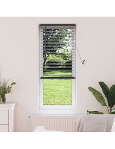 Tenda Veneziana Regolabile Grigio Argento 150 x 40 cm PVC