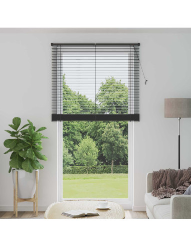 Tenda Veneziana Regolabile Grigio Argento 213 x 120 cm PVC